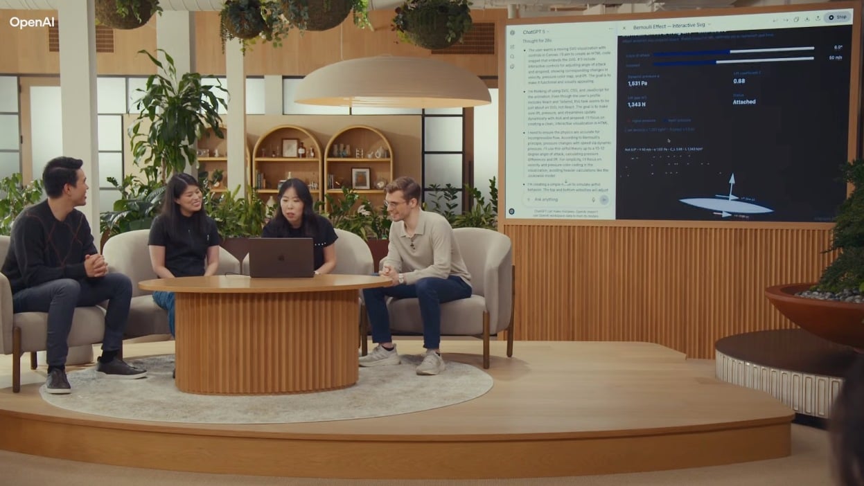 four openai employees demo gpt-5 during livestream event