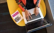 Python book and laptop