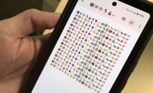 emoji on a phone screen