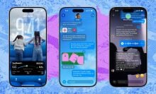 liquid glass on iphone messages and lock screen