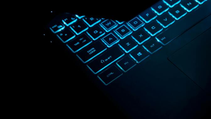 Lit up keyboard