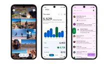 screenshots of phones showing android 16's new look