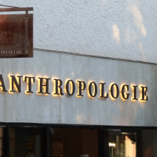 outside of an Ahtropologie store