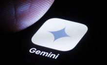 a finer touching the google gemini app