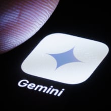 a finer touching the google gemini app