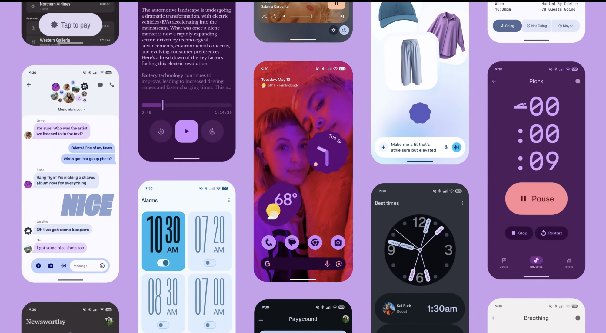 preview of the new android 16 ui