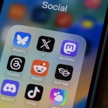 collection of social media apps on an iphone 16 screen