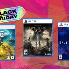 helldivers II, clair obscur, and silent hill f on pink background