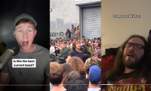 screenshots of tiktoks about geese or showing the band