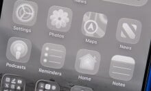 close-up of liquid glass on iphone display in ios 26 beta
