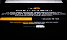 Pornhub on screen