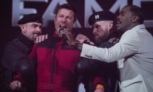 Glen Powell, left, and Colman Domingo star in Paramount Pictures' "The Running Man."