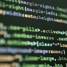 An image of code as presented on a screen.