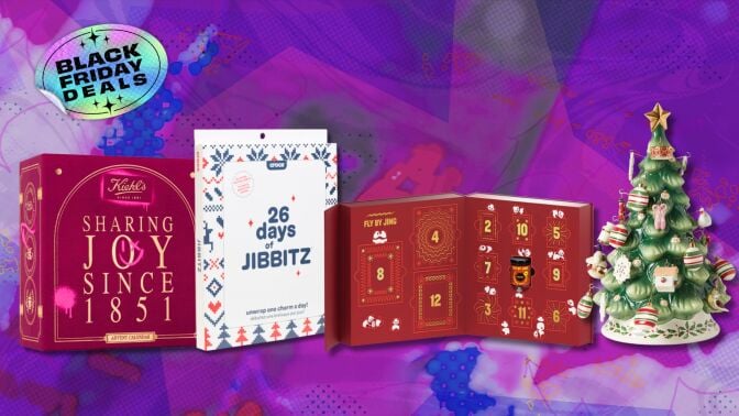advent calendars from kiehl's, fly by jing, and crocs