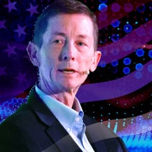 Bruce Reed in profile. 