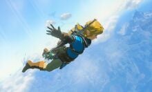 Link falling through sky in 'The Legend of Zelda: Tears of the Kingdom'