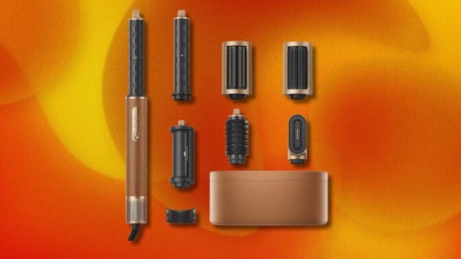 the Dreame airstyle pro on an orange background