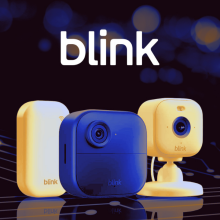 blink cameras with blink logo