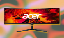 Acer EI1 curved gaming monitor with colorful background