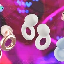 loop experience 2, quiet 2, and dream earplugs on pink background