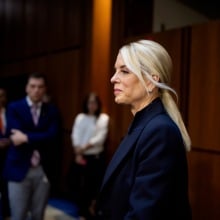 U.S. Attorney General Pam Bondi arrives to a Senate Judiciary Committee hearing