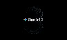 Google Gemini 3 logo on a black background.