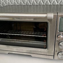 silver Breville toaster oven