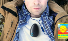 A man with a Sensate on his sternum. 