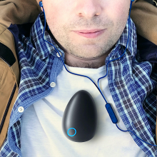 A man with a Sensate on his sternum. 