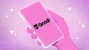Grindr logo in pink 