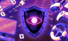 illustration of eye on shield