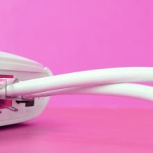 close-up of Internet cable plugs connected to router