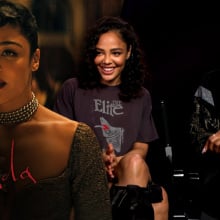 Tessa Thompson and Nia DaCosta during the junket for "Hedda"
