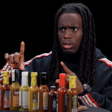 Kai Cenat on 'Hot Ones.'