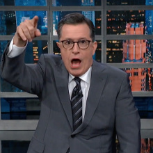 Stephen Colbert gleefully mocks the Democratic candidates after their third debate