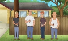 Boomhauer, Hank, Dale, and Bill in "King of the Hill."