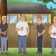 Boomhauer, Hank, Dale, and Bill in "King of the Hill."