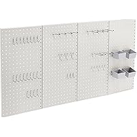 Amazon Basics Rectangular Metal Pegboard Kit 48-Piece Deals