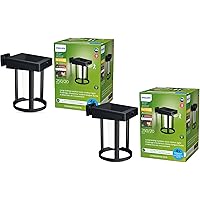 2pk Philips Outdoor LED Ultra Efficient Solar Cylinder Wall Lantern Deals