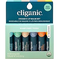 Cliganic USDA Organic Lip Balm Set, 6 Flavors Deals
