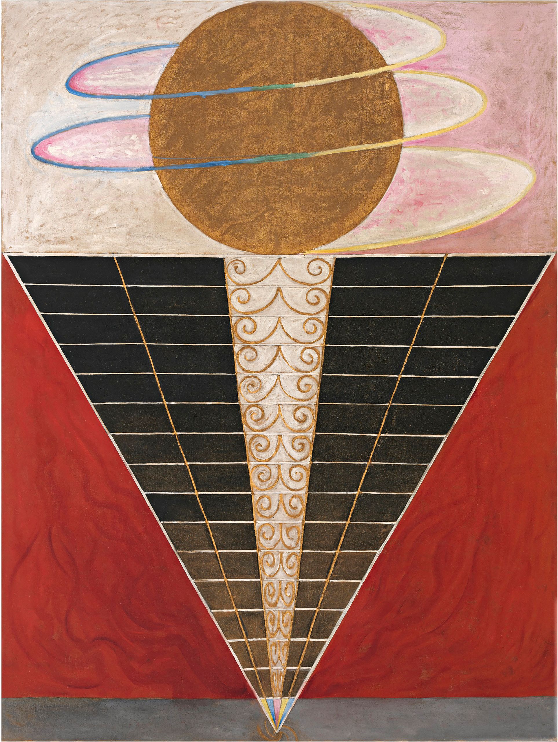 “Group X No. 2 Altarpiece” an abstract painting by Hilma af Klint.