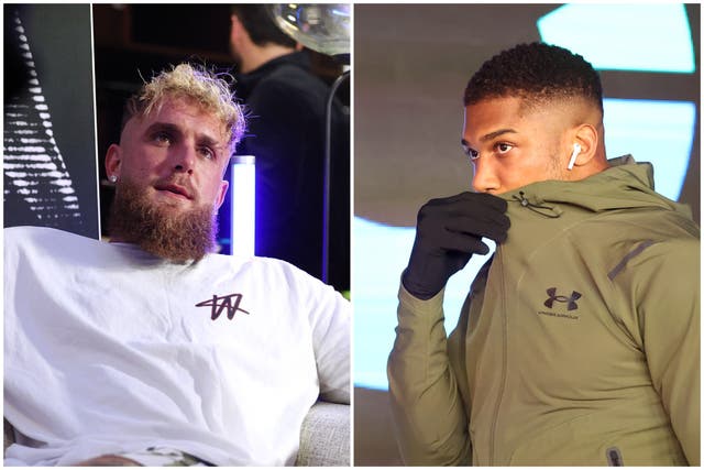 <p>Jake Paul (left) and Anthony Joshua will meet in an odd but huge boxing match</p>