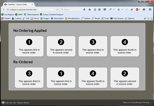 CSS Flexbox tab order in Firefox 41.