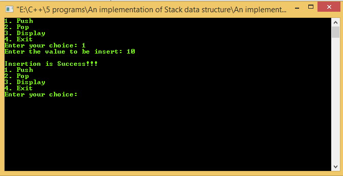 C Program: An Implementation of Stack Data Structure in C (In linked list) 3 C Program: An Implementation of Stack Data Structure in C (In linked list)